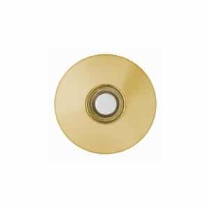 DH1260L Brass Circular Doorbell Button for Stucco Walls Brass Finish 1