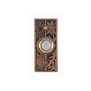 DH1695L Craftsman Wired Doorbell Button with Stamped Leaf Design 2