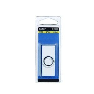 DH1814 Wired Doorbell Button White On White in PKG 1