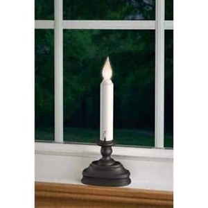 FPC1520 Economic LED Window Candle w/ White Flame Choose Base Color