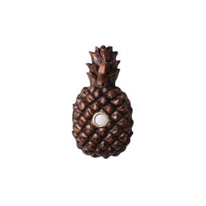 PB LPINEAPPLE Wired Doorbell Lighted Push Button in Aged Copper Finish 1
