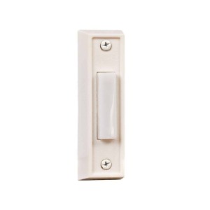 BS6 W Surface Mount Rectangle Lighted Push Button in White 1