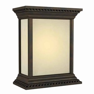 ICH1520 OB Oil Rubber Bronze Crown Molding Backlit White Linen Glass 1